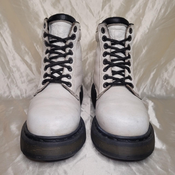 Dr. Martens vintage 90s era 8459/97 white leather platform boots - Picture 2 of 8